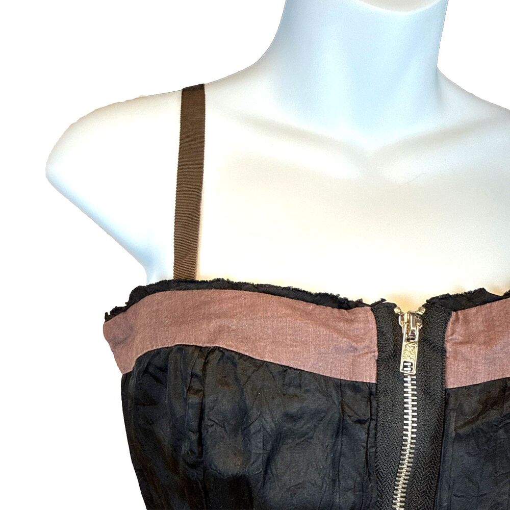 Free People MiniDress black Strapless 6 Corset Boho Festival Prom - Picture 4 of 16